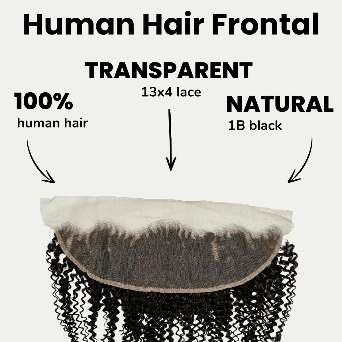 Jerry Curl 13x4 Transparent Lace Human Hair Frontal
