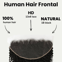 Jerry Curl 13x6 HD Lace Human Hair Frontal