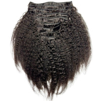 Kinky Straight Clip-In 100% Human Hair Extensions