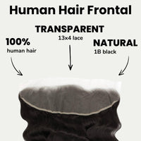 Loose Wave 13x4 Transparent Lace Human Hair Frontal