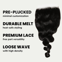Loose Wave 7x7 HD Lace Human Hair Closure