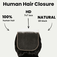 Loose Wave 7x7 HD Lace Human Hair Closure