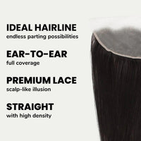 Malaysian Straight 13x4 Transparent Lace Human Hair Frontal