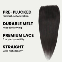 Straight 7x7 HD Lace Human Hair Closure