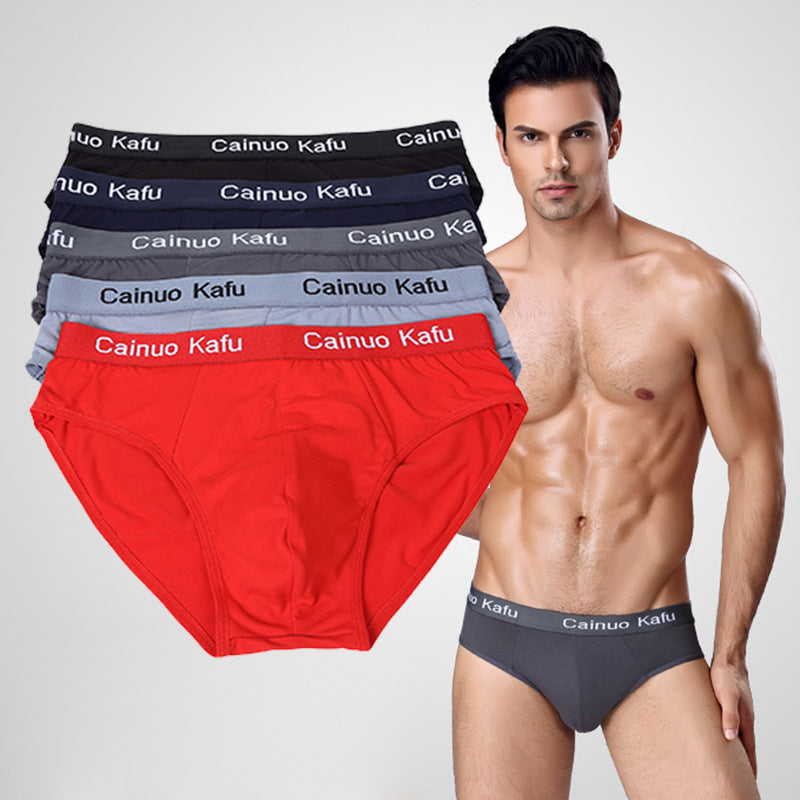 Men's Triangle Underpants Mid-Waist Ice Silk (1PC)