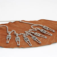 Gothic Skull Skeleton Pendant Necklace - 7 Pieces