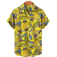 Men's Casual 3D Digital Print Short Sleeve Shirt
