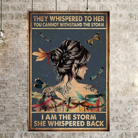 Canvas Poster of The Dragonfly Girl Wall Art Print