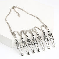 Gothic Skull Skeleton Pendant Necklace - 7 Pieces