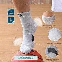 High Elastic Basketball Socks for Men - Outdoor Sports