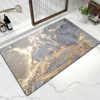 Marble Diatomite Bath Mat - Quick-Dry Non-Slip Mat
