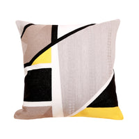 Geometric Embroidered Throw Pillow Cover for Sofa