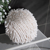 1pc White and Gray Absorbent Hanging Bathroom Towel