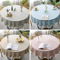 Large Round Tablecloth - Waterproof, Oil-Proof, Thickened