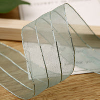 Korean Metallic Sheer Ribbon for DIY Crafts and Gifts