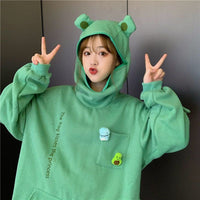 Couples Frog Pullover Sweater for Women