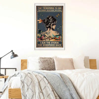 Canvas Poster of The Dragonfly Girl Wall Art Print