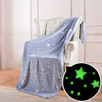 Reversible Glow-in-the-Dark Fleece Blanket for Kids