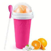 Smoothie Maker Double Layer Slushie Cup with Straw