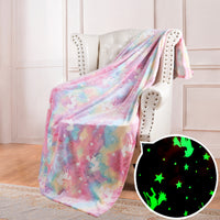 Reversible Glow-in-the-Dark Fleece Blanket for Kids