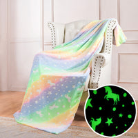 Reversible Glow-in-the-Dark Fleece Blanket for Kids