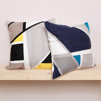 Geometric Embroidered Throw Pillow Cover for Sofa