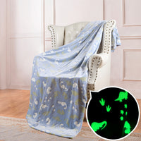 Reversible Glow-in-the-Dark Fleece Blanket for Kids