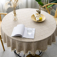 Large Round Tablecloth - Waterproof, Oil-Proof, Thickened