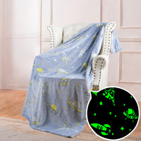 Reversible Glow-in-the-Dark Fleece Blanket for Kids