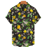 Men's Casual 3D Digital Print Short Sleeve Shirt