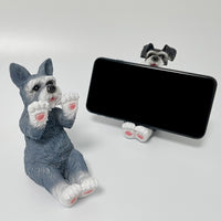 Cute Schnauzer Creative Desktop Phone Stand Holder