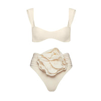 2023 New Women's High Waist Rose 3D Bikini Swimsuit