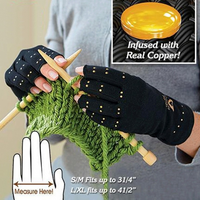 Copper Fiber Sports Half-Finger Recovery Gloves
