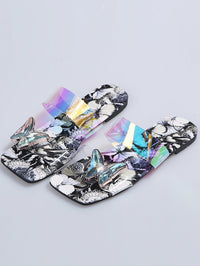 New Women's Flat Bottom Serpentine Flower Sandals