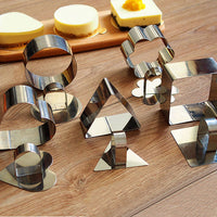 Stainless Steel Mousse Ring with Cookie Cutter Set