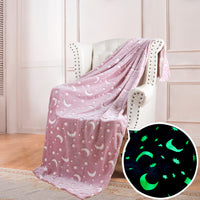 Reversible Glow-in-the-Dark Fleece Blanket for Kids